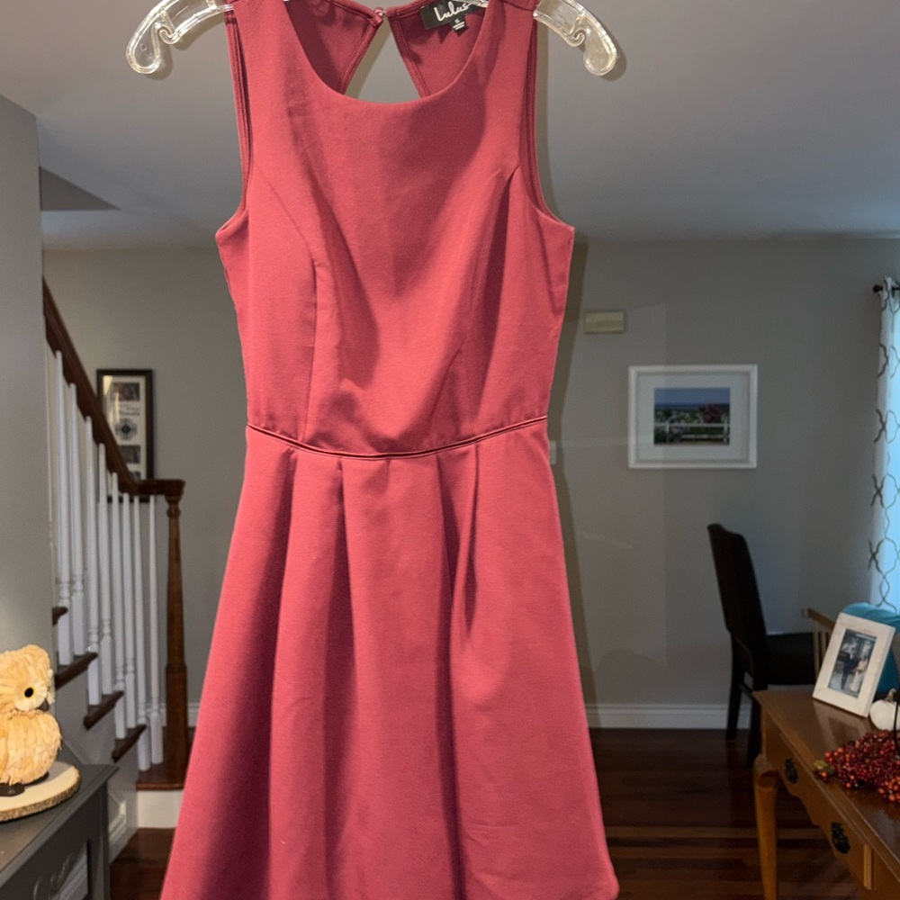 Lulu's Chic Cranberry Sleeveless Mini Dress